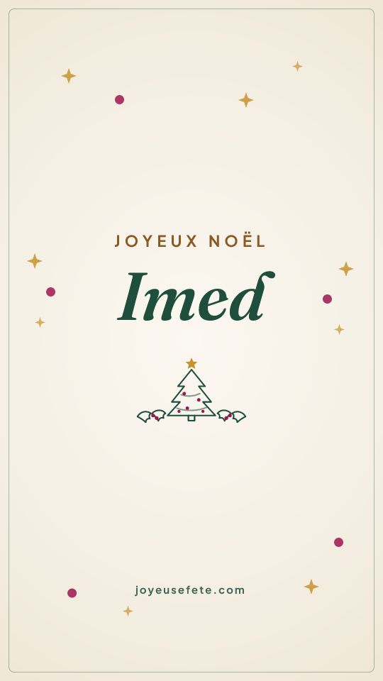 Image « Joyeux Noël Imed » au format story