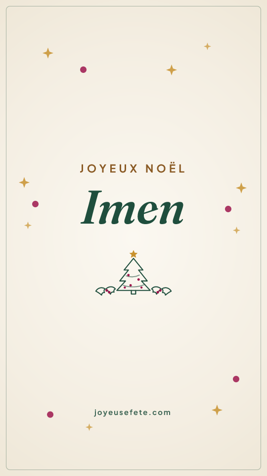 Image « Joyeux Noël Imen » au format story