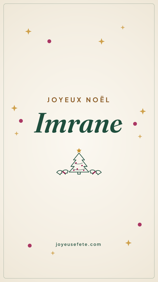 Image « Joyeux Noël Imrane » au format story