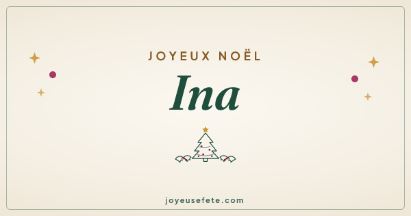 Image « Joyeux Noël Ina » au format large