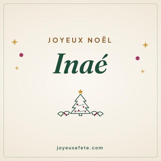 Image carrée « Joyeux Noël Inaé » pour WhatsApp