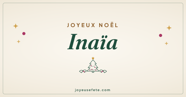 Image « Joyeux Noël Inaïa » au format large