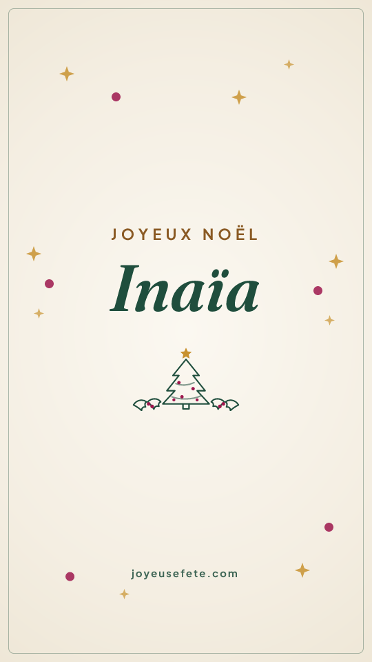 Image « Joyeux Noël Inaïa » au format story