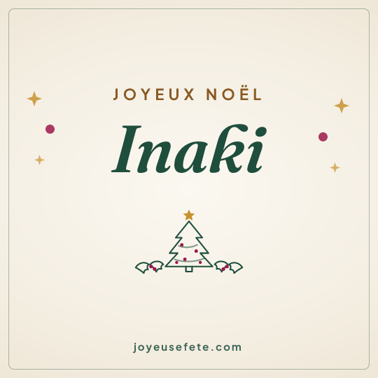 Image carrée « Joyeux Noël Inaki » pour WhatsApp