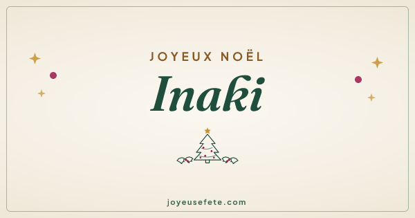 Image « Joyeux Noël Inaki » au format large