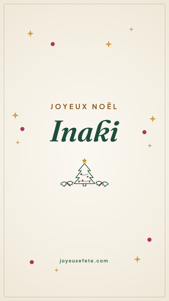Image « Joyeux Noël Inaki » au format story