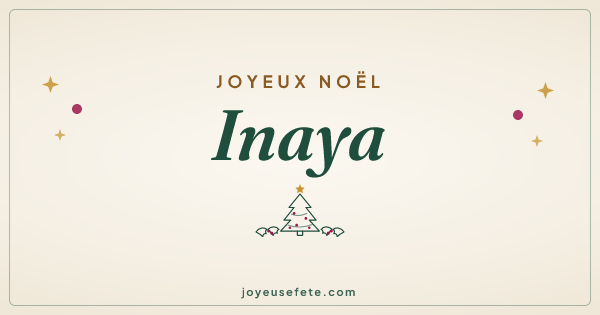 Image « Joyeux Noël Inaya » au format large