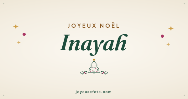 Image « Joyeux Noël Inayah » au format large