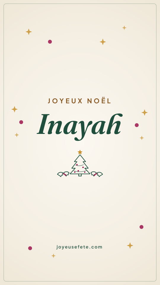 Image « Joyeux Noël Inayah » au format story
