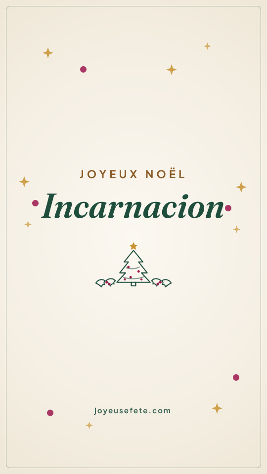Image « Joyeux Noël Incarnacion » au format story