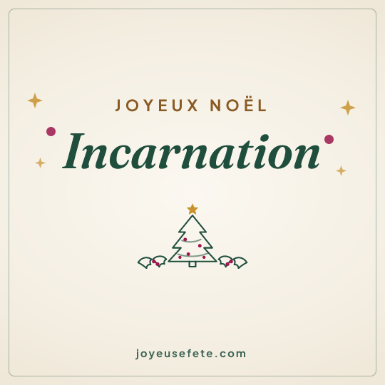 Image carrée « Joyeux Noël Incarnation » pour WhatsApp