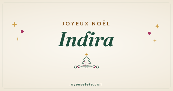 Image « Joyeux Noël Indira » au format large