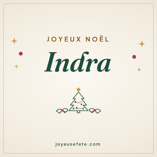 Image carrée « Joyeux Noël Indra » pour WhatsApp