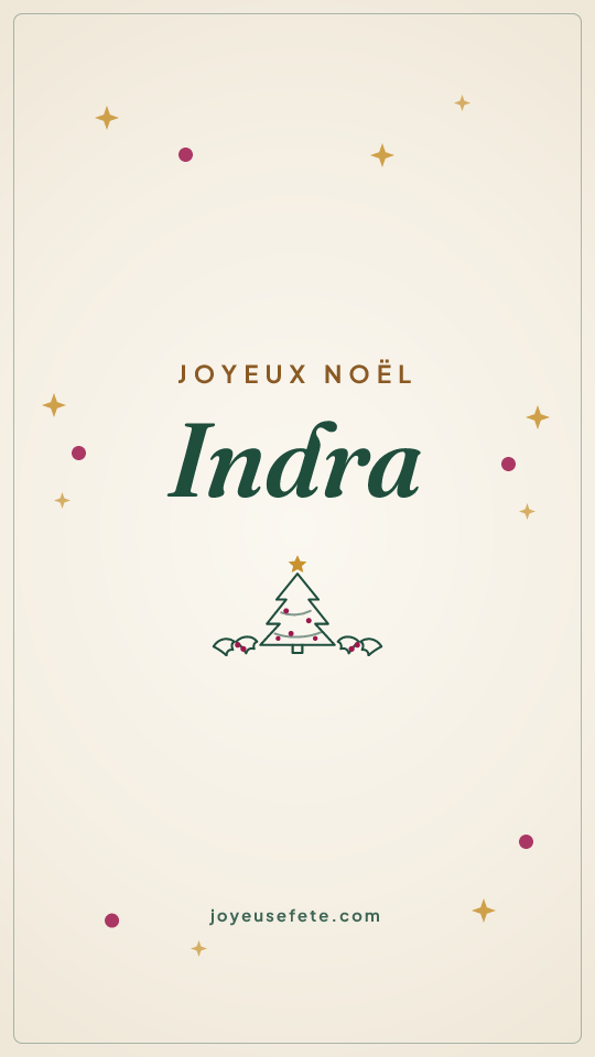 Image « Joyeux Noël Indra » au format story