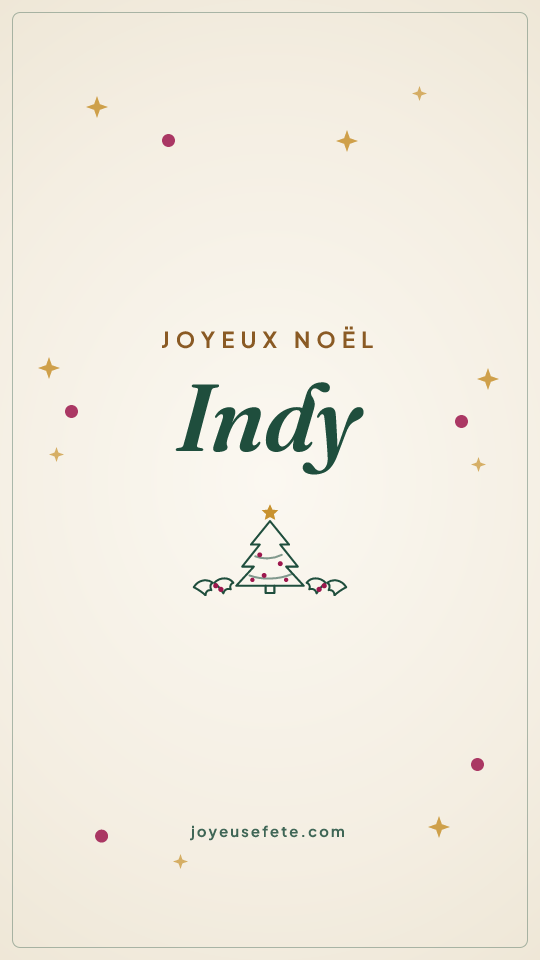 Image « Joyeux Noël Indy » au format story