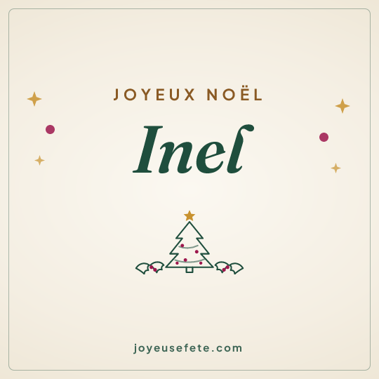 Image carrée « Joyeux Noël Inel » pour WhatsApp