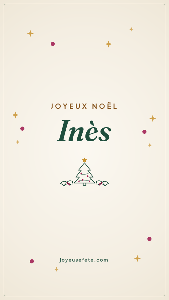 Image « Joyeux Noël Inès » au format story