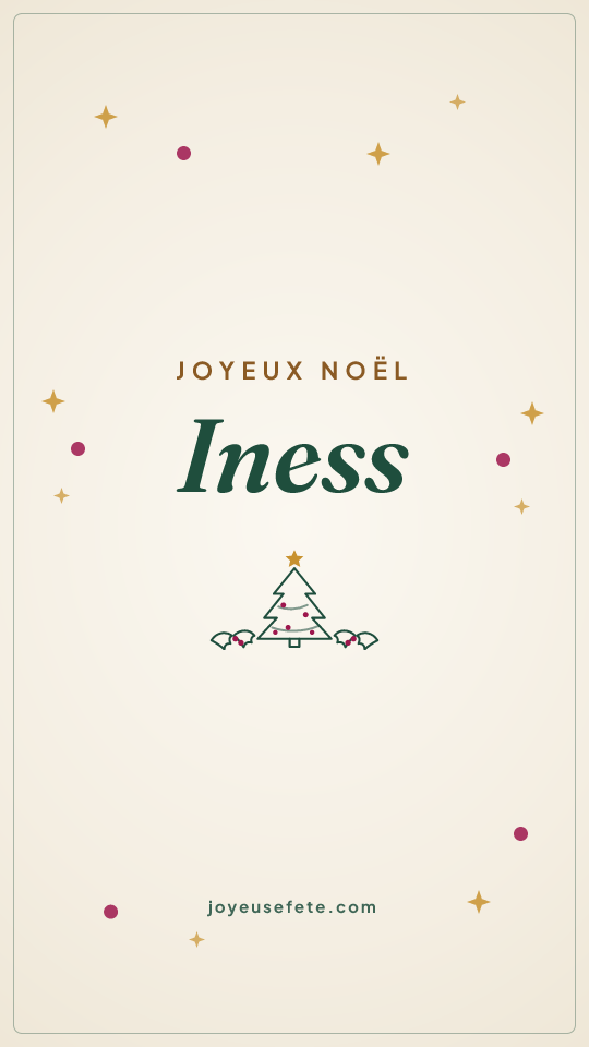 Image « Joyeux Noël Iness » au format story