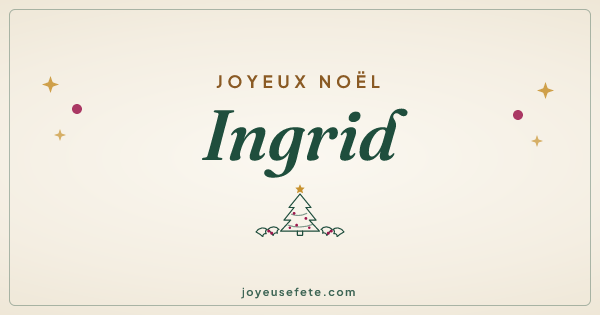 Image « Joyeux Noël Ingrid » au format large