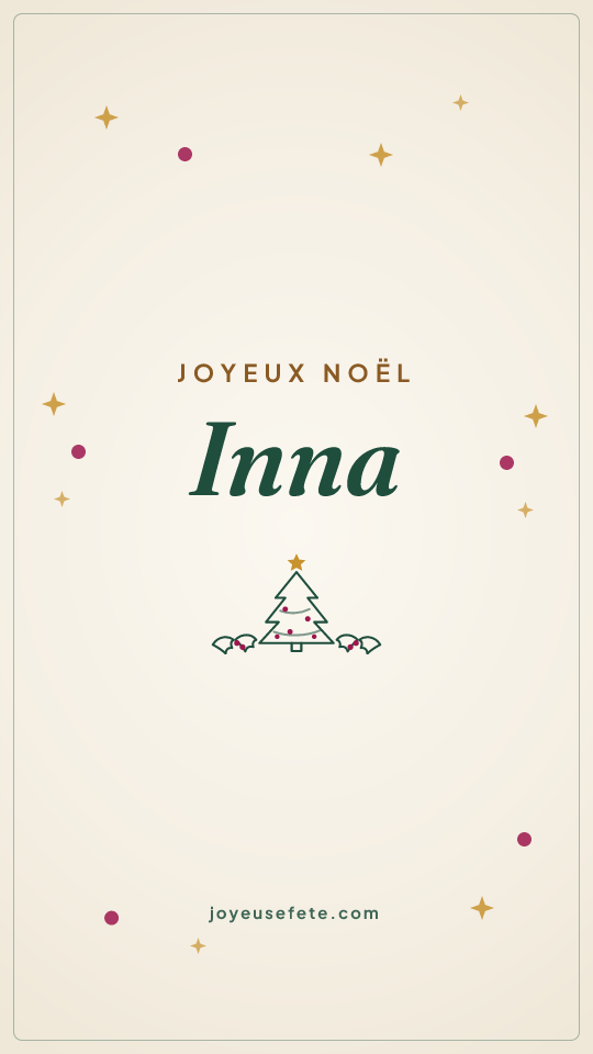 Image « Joyeux Noël Inna » au format story