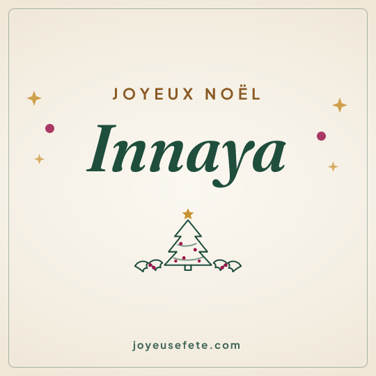 Image carrée « Joyeux Noël Innaya » pour WhatsApp