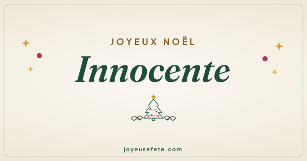Image « Joyeux Noël Innocente » au format large
