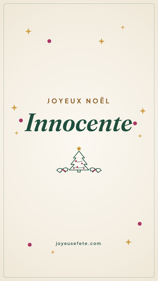Image « Joyeux Noël Innocente » au format story