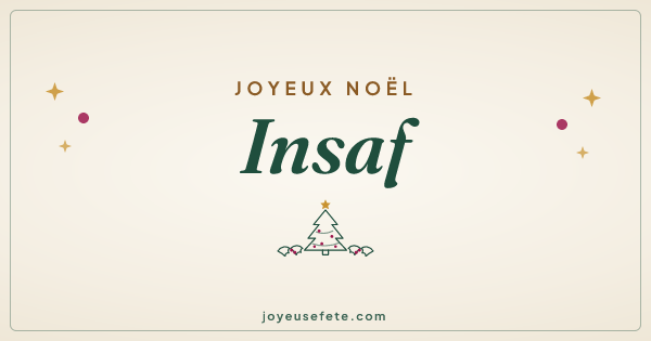 Image « Joyeux Noël Insaf » au format large