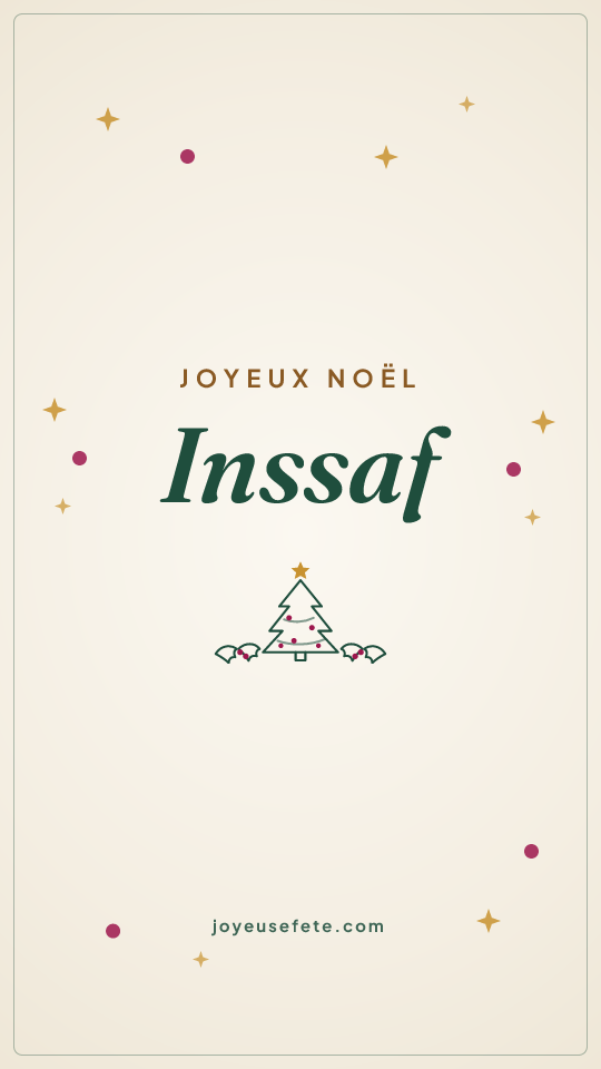 Image « Joyeux Noël Inssaf » au format story