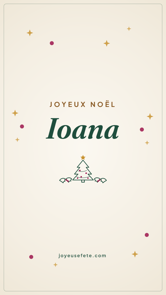 Image « Joyeux Noël Ioana » au format story
