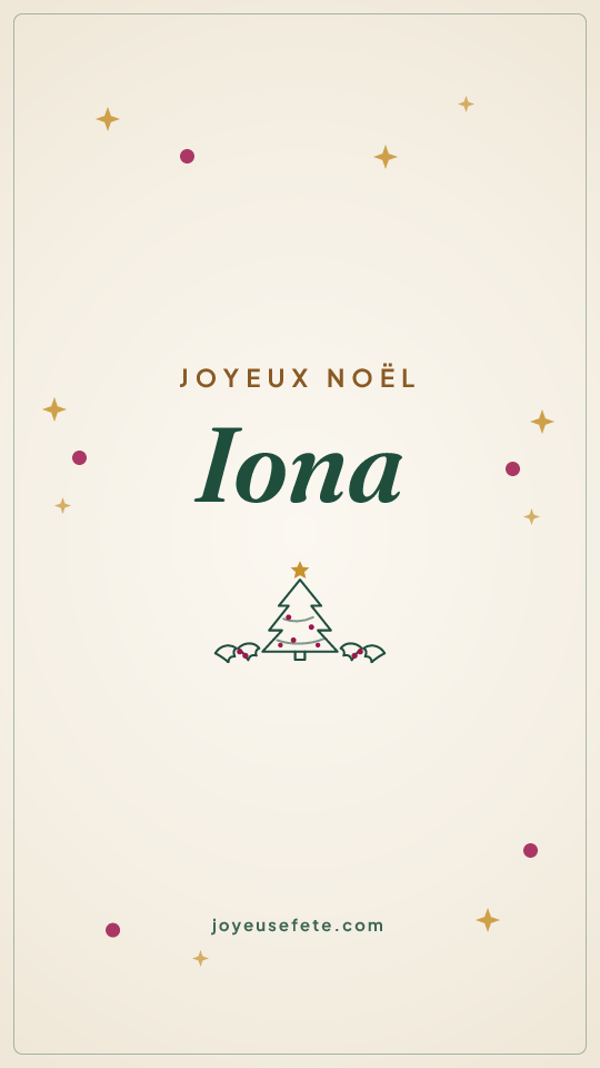 Image « Joyeux Noël Iona » au format story