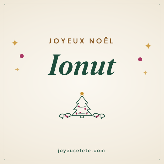 Image carrée « Joyeux Noël Ionut » pour WhatsApp