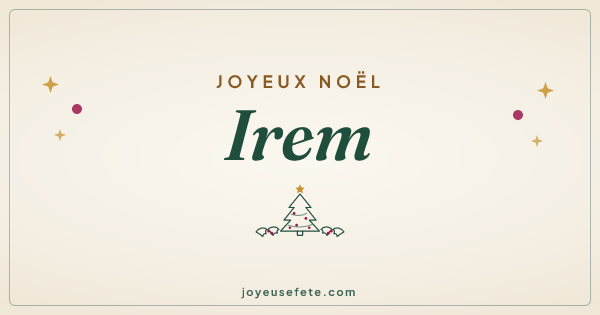 Image « Joyeux Noël Irem » au format large
