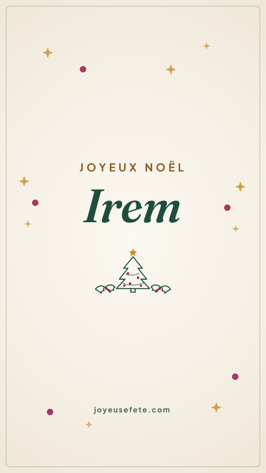 Image « Joyeux Noël Irem » au format story
