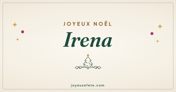 Image « Joyeux Noël Irena » au format large