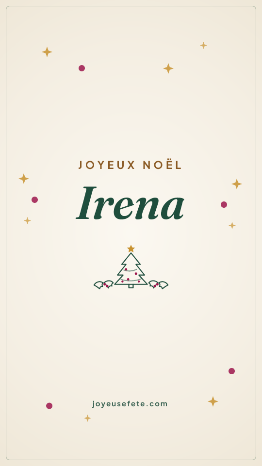 Image « Joyeux Noël Irena » au format story