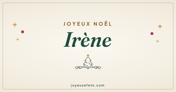 Image « Joyeux Noël Irène » au format large