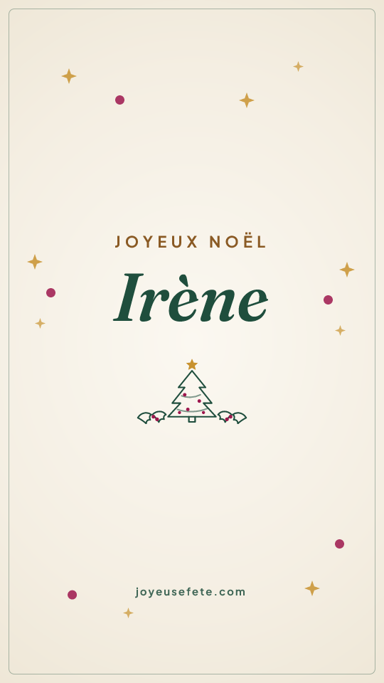 Image « Joyeux Noël Irène » au format story