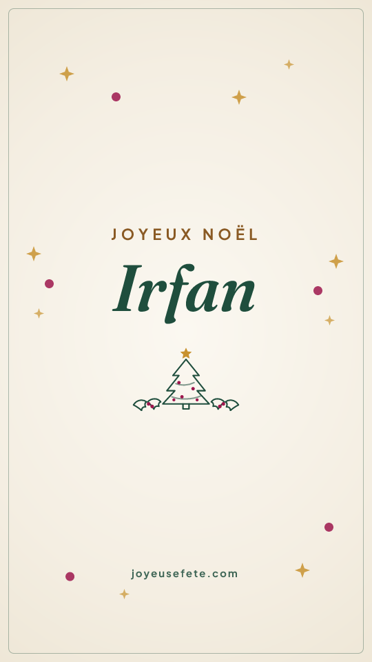 Image « Joyeux Noël Irfan » au format story