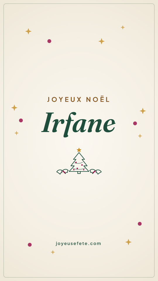 Image « Joyeux Noël Irfane » au format story