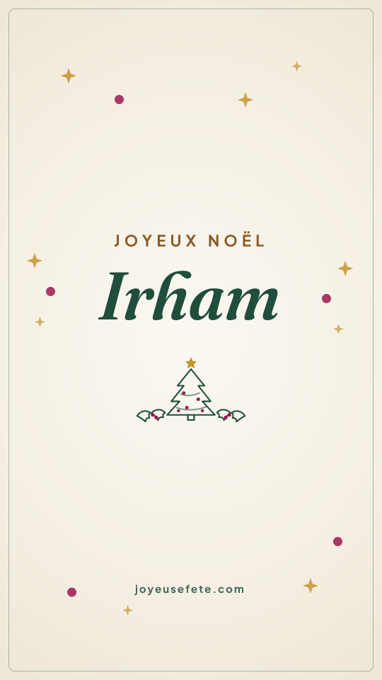 Image « Joyeux Noël Irham » au format story