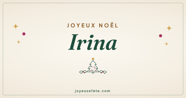 Image « Joyeux Noël Irina » au format large