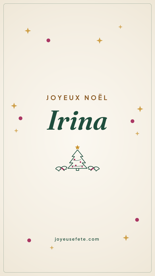 Image « Joyeux Noël Irina » au format story