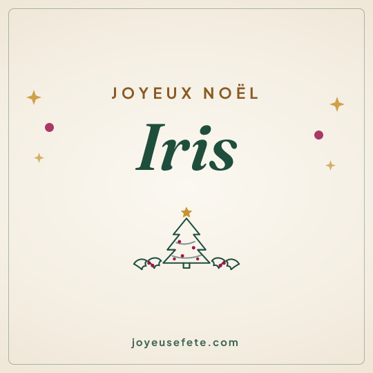 Image carrée « Joyeux Noël Iris » pour WhatsApp