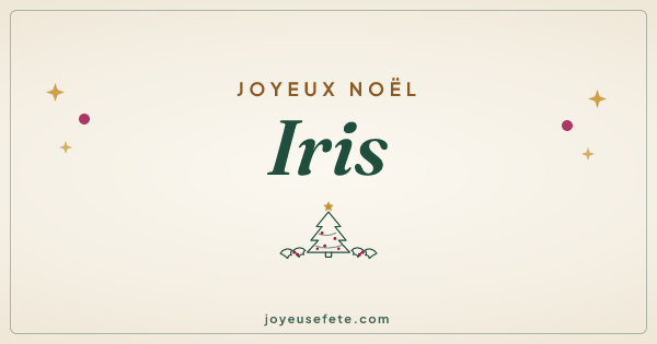 Image « Joyeux Noël Iris » au format large