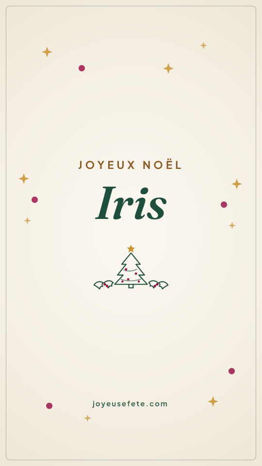 Image « Joyeux Noël Iris » au format story