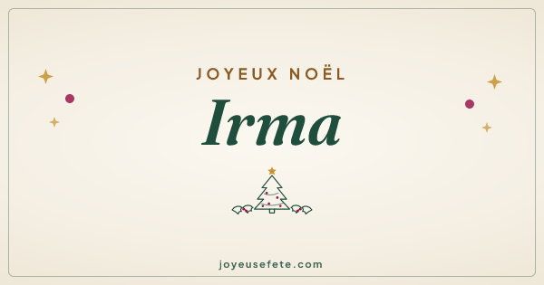 Image « Joyeux Noël Irma » au format large