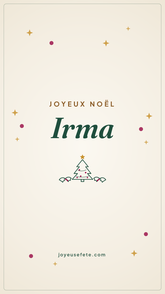 Image « Joyeux Noël Irma » au format story