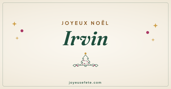 Image « Joyeux Noël Irvin » au format large