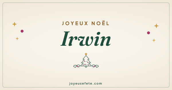 Image « Joyeux Noël Irwin » au format large